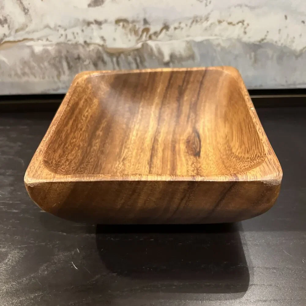 Pacific Merchant Acacia were Square Acacia Wood Bowl 6